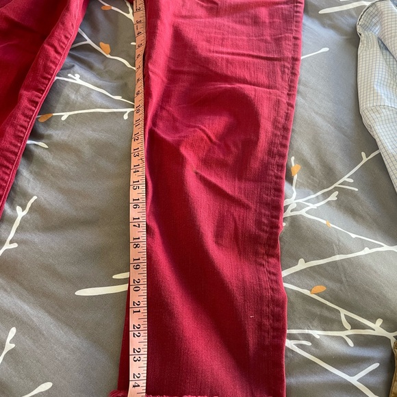 Ralph Lauren Women's Vibrant Red Cropped Jeans - Picture 7 of 8